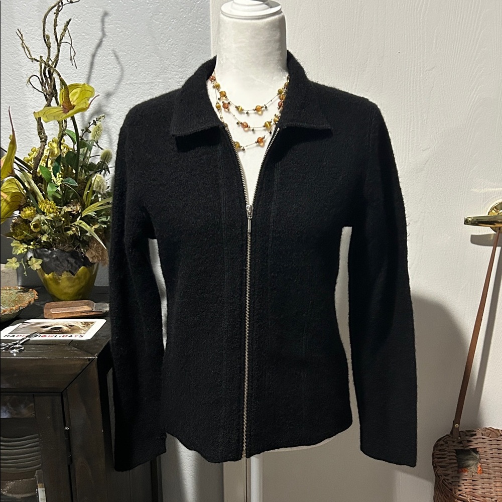 Style & Co. Black wool zip Jacket